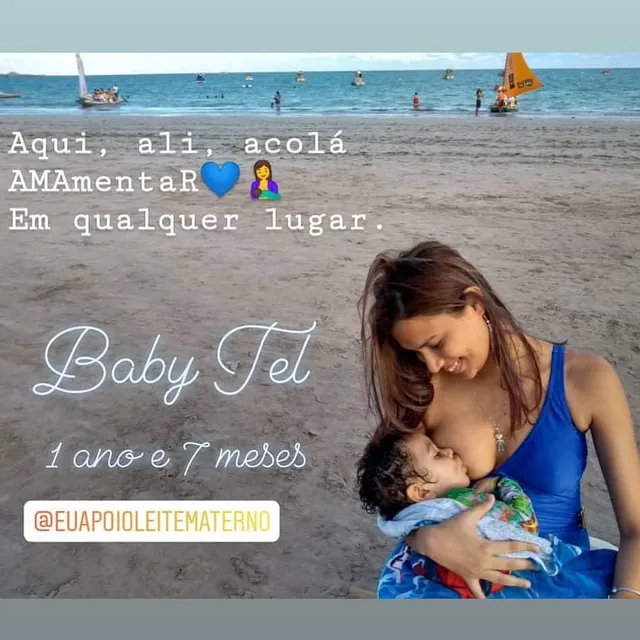 Amamentar é um direito e eu defendo.