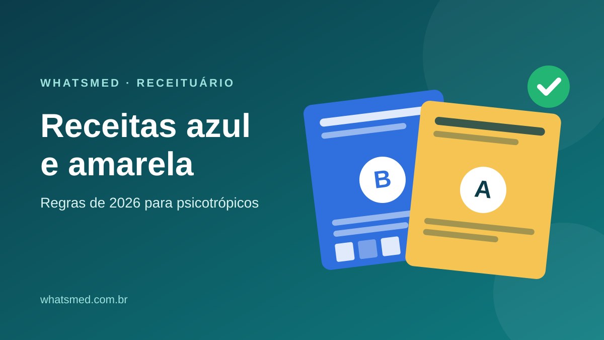 Receitas azul e amarela: o que mudou em 2026 para quem usa psicotrópicos